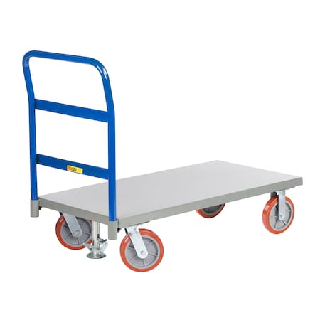 Little Giant HD Platform Truck, 8" Poly, 3600 lbs Cap, Floor Lock, 24" x 36" NBB24368PYFL